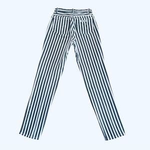 80’s VINTAGE Sergio Valente W24.5 cotton Sz XXS US Sz 00 womens B&W striped pant
